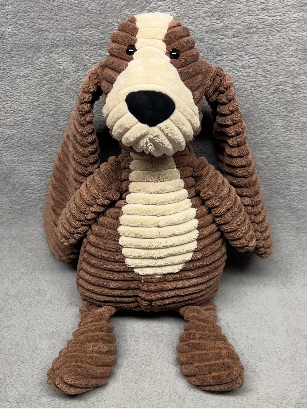 Jellycat Cordy Roy Hound Dog Medium Plush Brown Cream Stuffed Animal